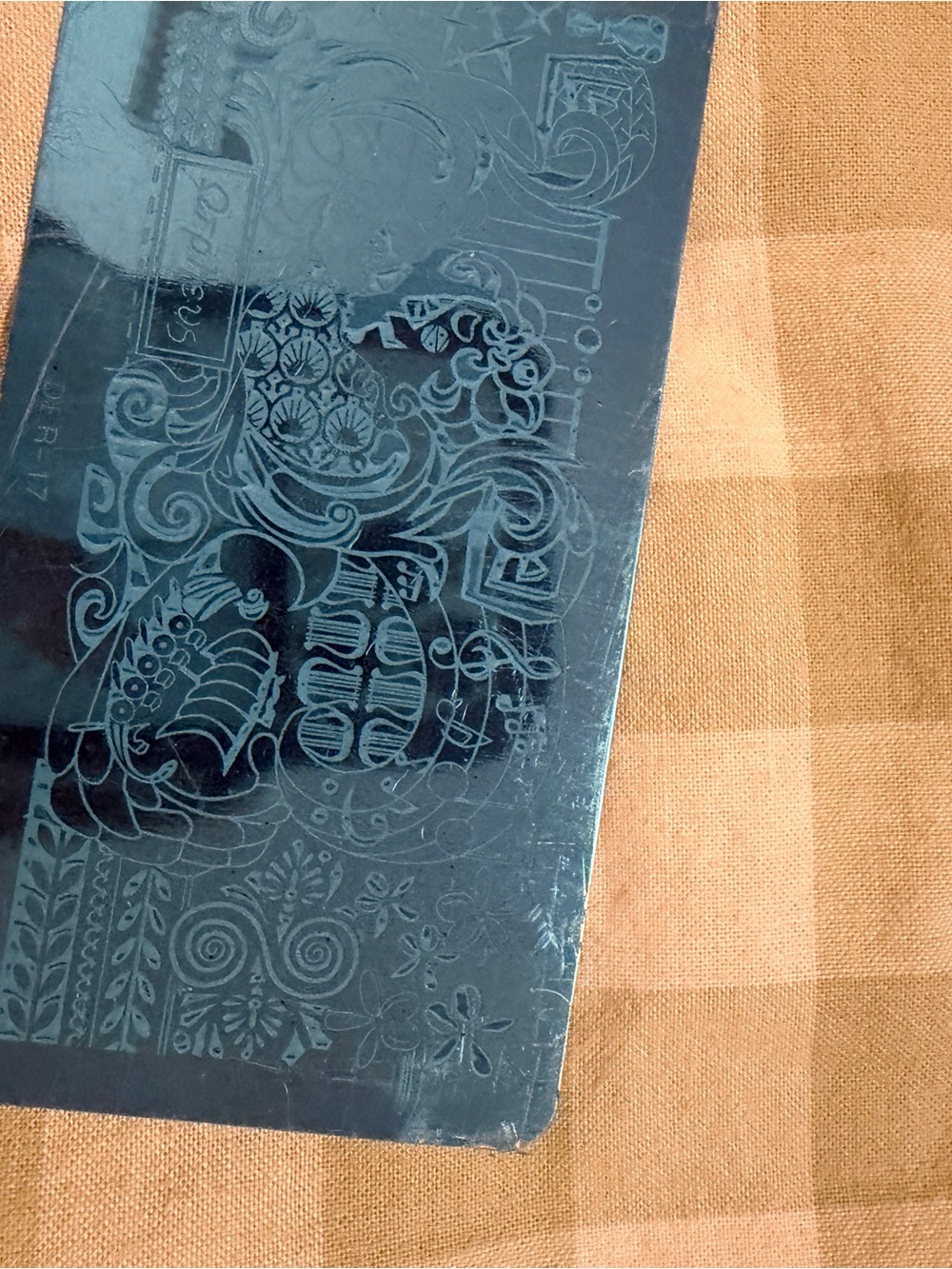 Black Etched Metal Nail Stamping Plate - Floral & Ornamental Designs